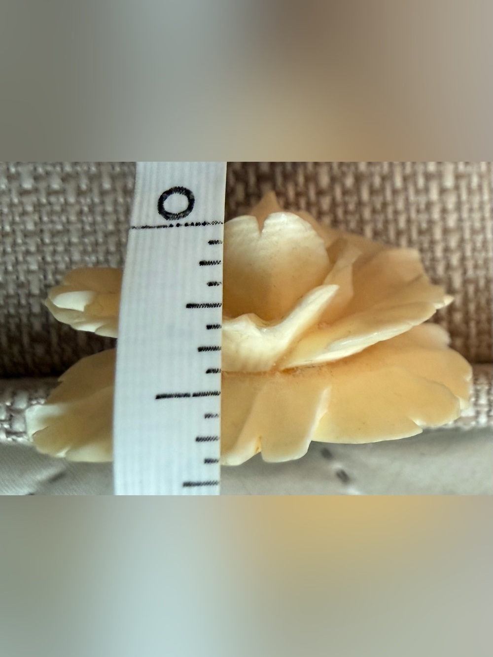 Carved Cream Rose Celluloid Very Vintage Brooch - Picture 14 of 14
